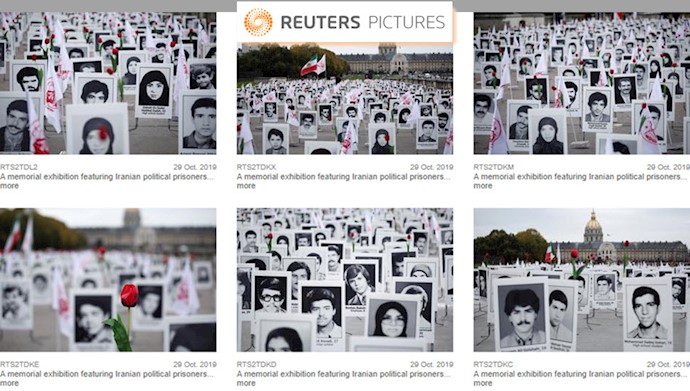 رویترز - تصاویر شهیدان مجاهد خلق در قتل‌عام سال ۶۷ در پاریس