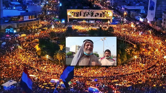 میدان تحریر بغداد -پیامی به خامنه‌ای - ۸ آبان۹۸