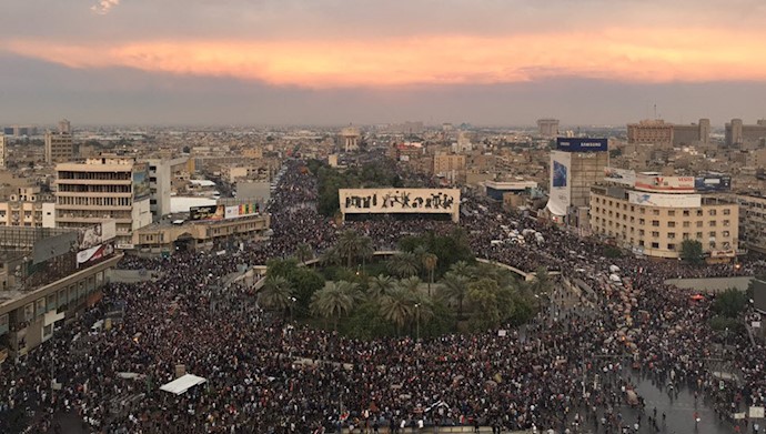 تظاهرات و قیام در عراق - میدان تحریر بغداد - ۳آبان ۹۸