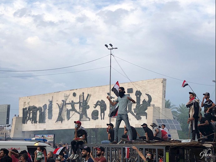 تظاهرات و قیام در عراق - میدان تحریر بغداد - ۴آبان ۹۸
