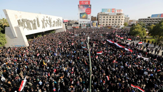 تظاهرات بزرگ در بغداد