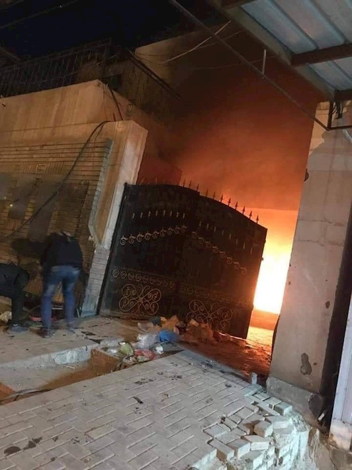 آتش کشیدن دفاتر گروه‌های مزدور رژیم آخوندی، سپاه بدر، عصائب و حزب‌الدعوه