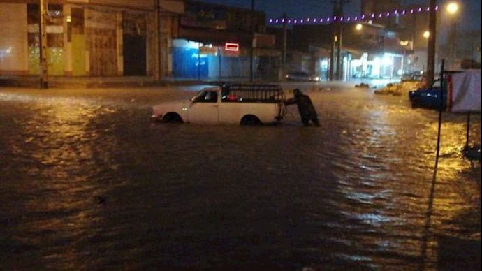 اهواز مرکز استان خوزستان غرق در آب