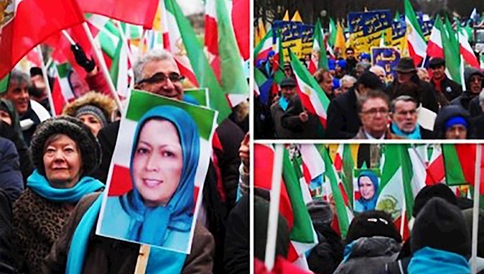 هزاران ایرانی در فرانسه تجمع و تظاهرات کردند