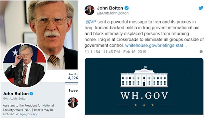 جان بولتون مشاور امنیت ملی آمریکا