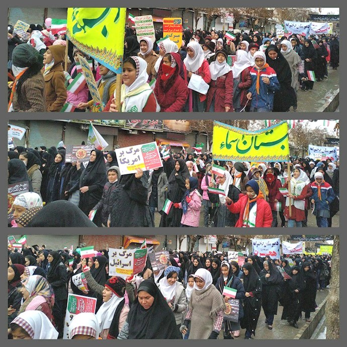 تظاهرات ۲۲بهمن ۹۷- حضور اجباری دستمزدبگیران و دانش‌آموزان