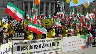 کنفرانس امنیتی مونیخ - تظاهرات ایرانیان آزاده علیه حضور ظریف در کنفرانس مونیخ