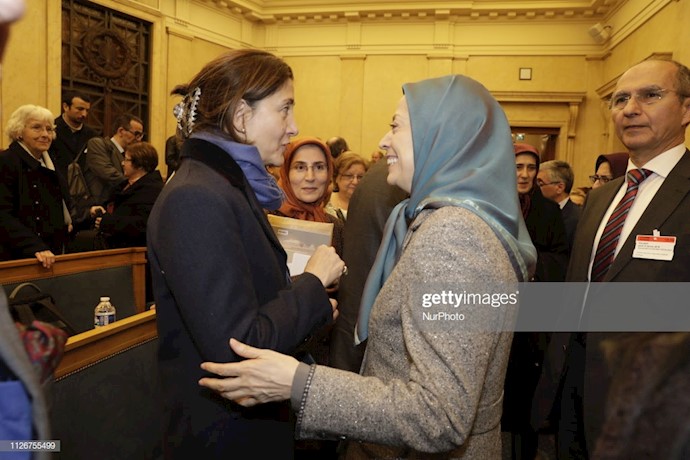 مریم رجوی - اینگرید بتانکور - کنفرانس درباره سیاست علیه تروریسم رژیم ایران