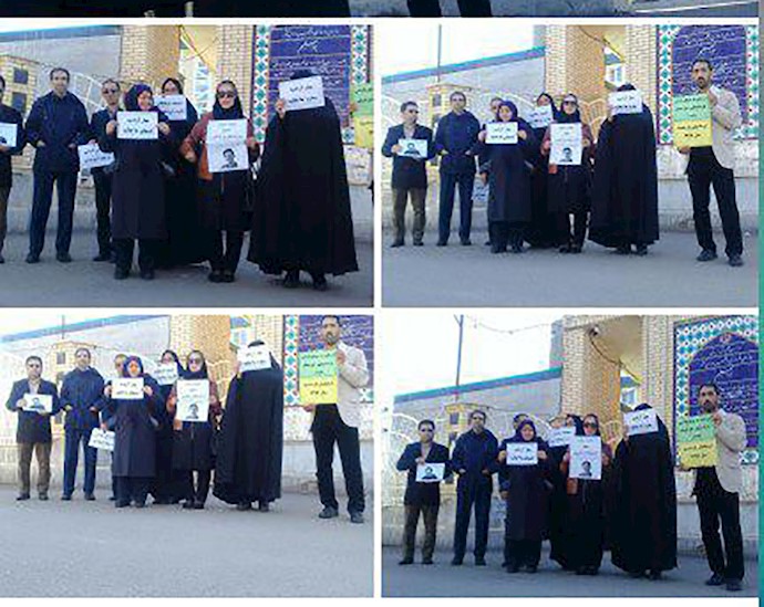 اردبیل.تجمع فرهنگیان مقابل اداره آموزش و پرورش رژیم.۲۵بهمن