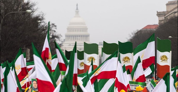 تظاهرات ایرانیان در واشنگتن- خبرگزاری یونایتدپرس اینترنشنال