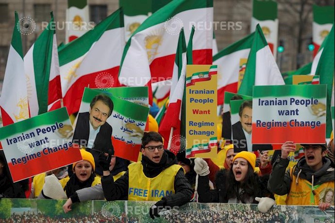 بازتاب خبرگزاری رویترز از تظاهرات ایرانیان در واشنگتن ۱۷اسفند ۹۷