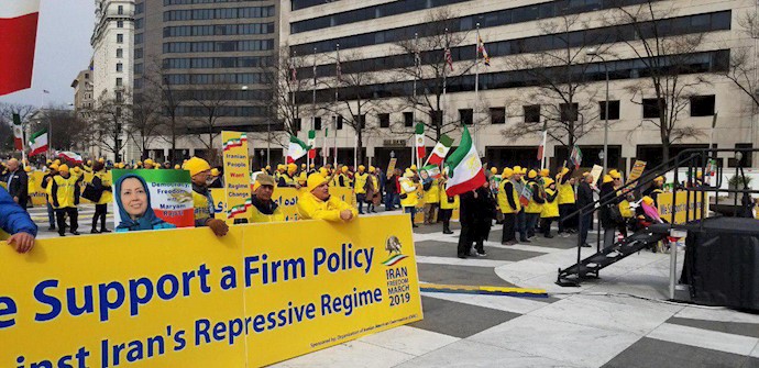 تظاهرات بزرگ در واشنگتن در همبستگی با قیام مردم ایران