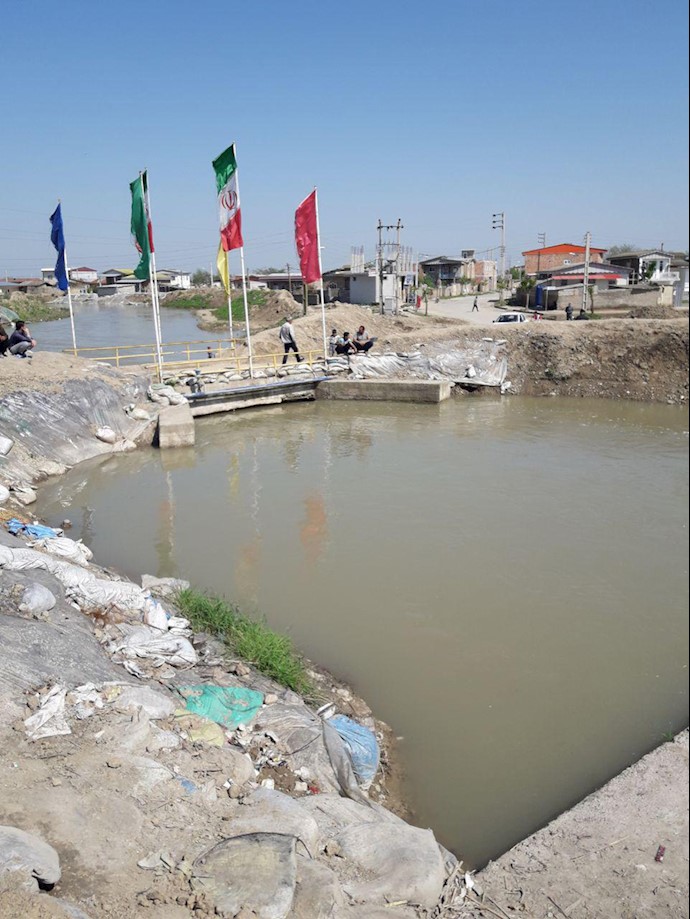 روستای یامپی - آب رودخانه قره سو در حال افزایش می باشد