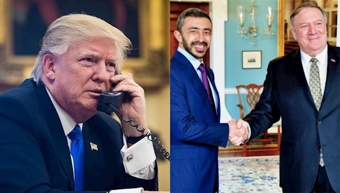 گفتگوی دونالد ترامپ و ملاقات مایک پمپئو با مقامات امارات متحده عربی