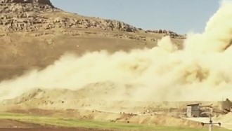 تخریب کوه تاریخی فرهاد تاش توسط ایادی رژیم در قروه