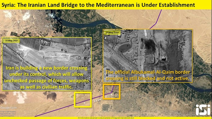 رژیم ایران در حال ساخت گذرگاهی در مرز سوریه برای خارج کردن سلاح و نفت