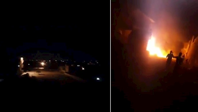 حمله موشکی به مواضع رژیم ایران در منطقه الکسوه در سوریه