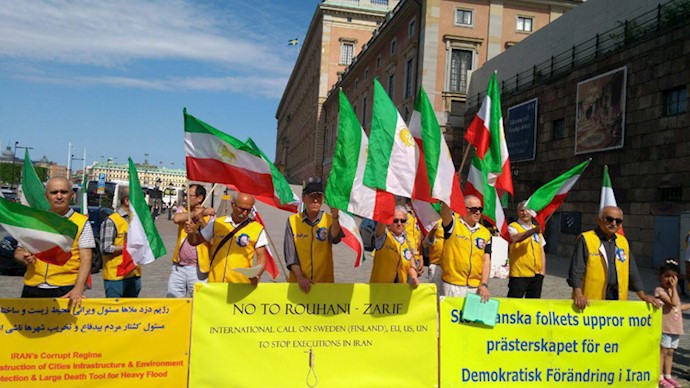 تظاهرات ایرانیان آزاده در استکهلم -مقابل پارلمان سوئد 
