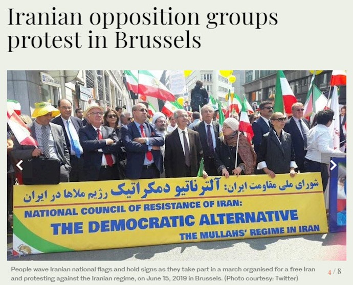 سایت عرب نیوز - تظاهرات ایرانیان در بروکسل - ۲۵خرداد۹۸
