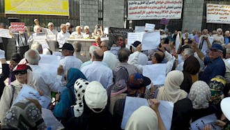 تجمع اعتراضی بازنشستگان کشوری مقابل مجلس ارتجاع  ۲۸خرداد۹۸