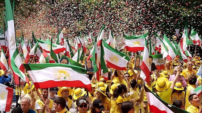 تظاهرات ایرانیان در واشنگتن