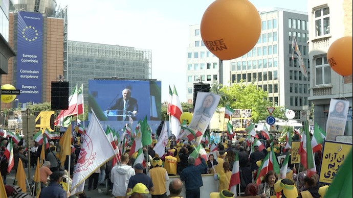 محمد سیدمحدثین - تظاهرات بزرگ ایرانیان در بروکسل - ۲۵خرداد۹۸