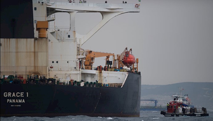 کشتی توقیف شده رژیم ایران در جبل‌الطارق