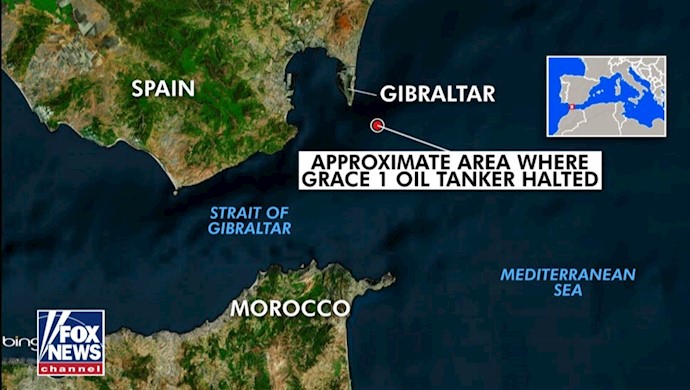 توقیف نفتکش رژیم ایران در جبل‌الطارق