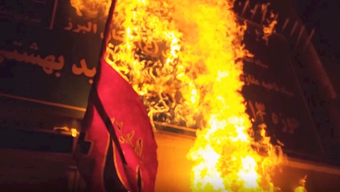 به آتش کشیدن و تخریب مراکز جاسوسی و مظاهر تباهی رژیم در شهرهای ایران-تیرماه ۹۸