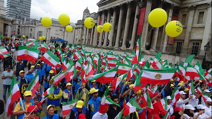 تظاهرات ایرانیان در لندن ۵مرداد۹۸