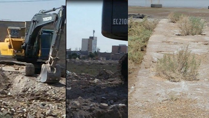 تخریب مزار شهیدان در بهشت آباد اهواز ـ ۱۷فروردین ۹۷