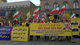 تظاهرات در سوئد علیه سفر ظریف