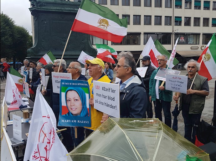 تجمع ایرانیان در سوئد ـ یوتوبوری ـ اعتراض به حضور ظریف وزیر خارجه آخوندها