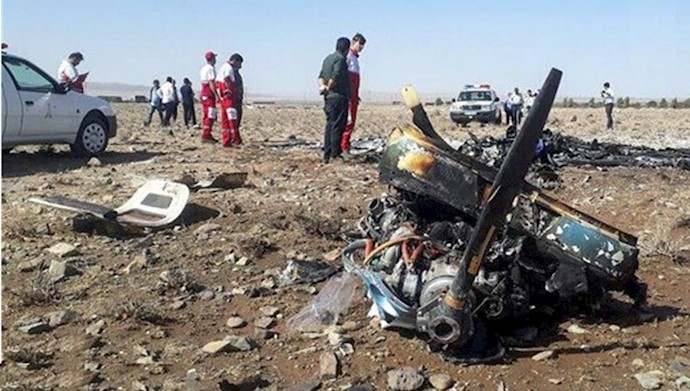 سقوط هواپیمای آموزشی و کشته  شدن پاسدار خلبان