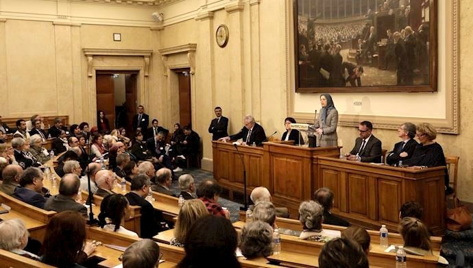 مریم رجوی در جلسه‌یی در مجلس ملی فرانسه ـ ۲اسفند ۹۷