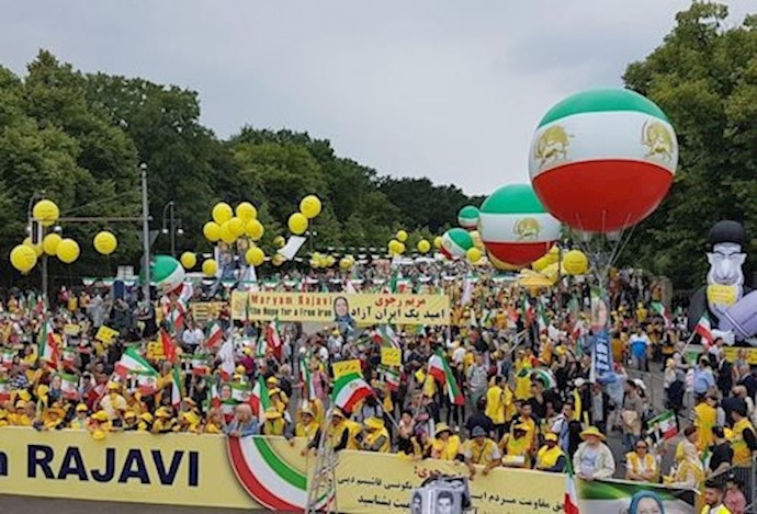 تظاهرات بزرگ در برلین برای ایران آزاد ـ ۱۵تیر ۹۸