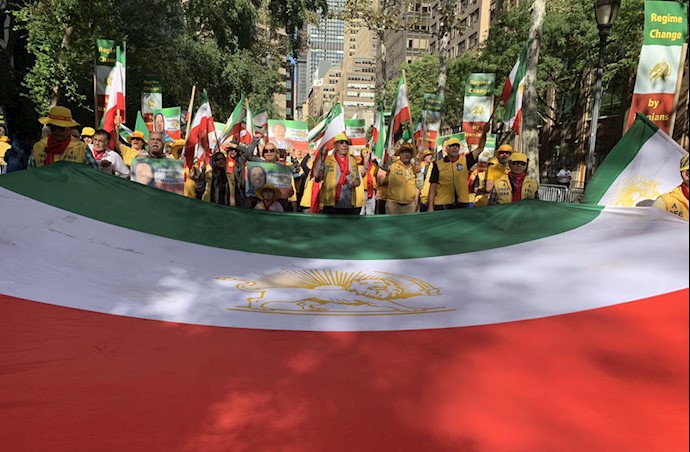 تظاهرات در نیویورک - نه به روحانی - ۳مهر ۹۸