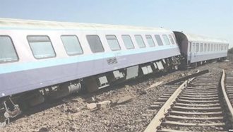 حادثه خروج قطار از ریل در مسیر تهران به زاهدان