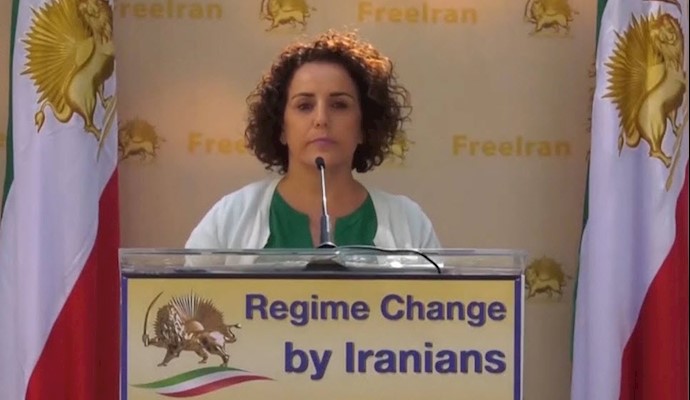 شکوفه شریف در تظاهرات نه به روحانی در نیویورک - ۲مهر۹۸