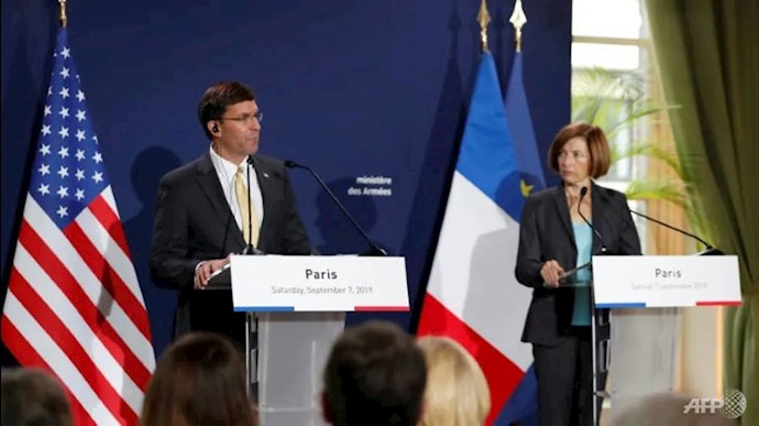 کنفرانس مطبوعاتی وزرای دفاع فرانسه و آمریکا