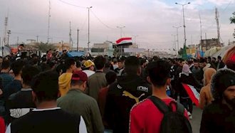 تظاهرات مردم بصره در میدان بحریه ۲۱دیماه۹۸