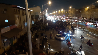 تهران - خیابان آزادی - قیام  مردم  تهران -۲۲دیماه۹۸