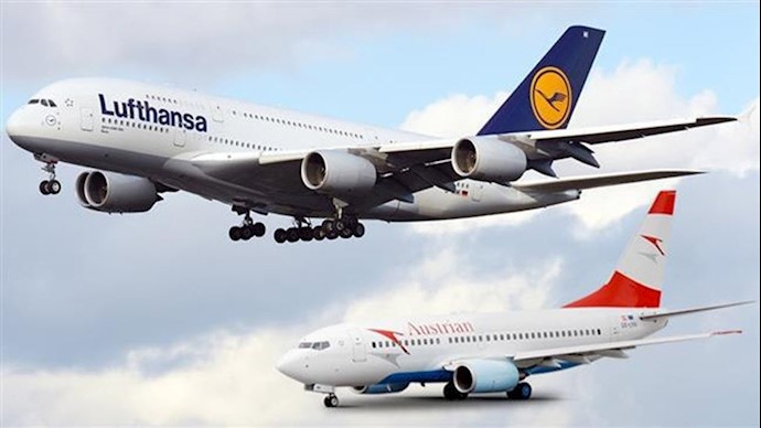 ادامە تعلیق پروازهای لوفت‌هانزا و هواپیمایی اتریش بە ایران