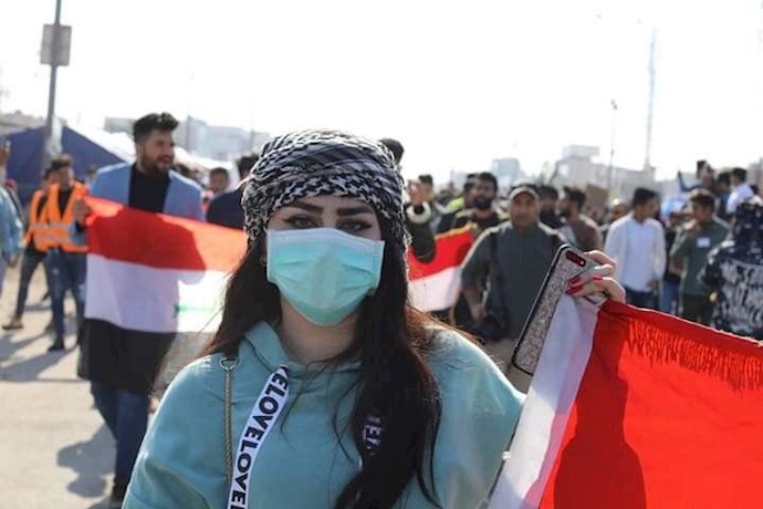 بصره- تظاهرات دانشجویان و مردم در حمایت از قیام عراق - ۸بهمن۹۸