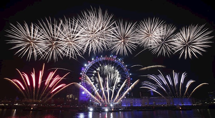 جشن سال نو میلادی ۲۰۲۰در رودخانه تایمز لندن