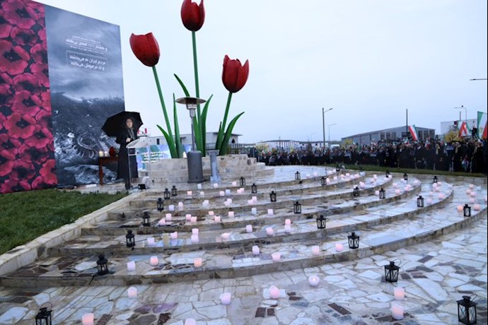 مراسم بزرگداشت جان‌باختگان سقوط هواپیمای مسافربری اوکراین در اشرف۳