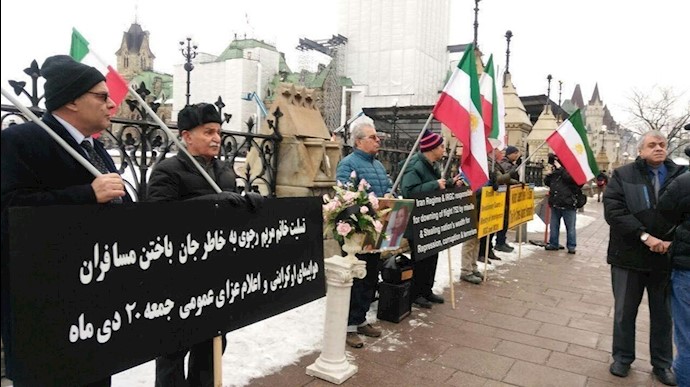 همبستگی ایرانیان آزاده و اشرف‌نشانها در کانادا برای جان باختن سرنشینان هواپیمای اوکراینی