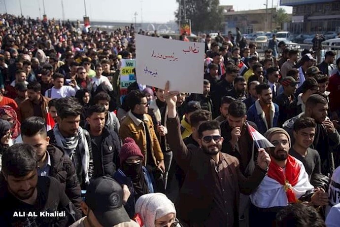 نجف - تظاهرات دانشجویان و مردم در حمایت از قیام عراق - ۸بهمن۹۸