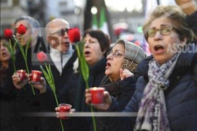 مراسم روشن کردن شمع که توسط جوامع انگلیسی – ایرانی در انگلیس و حامیان شورای ملی مقاومت ایران