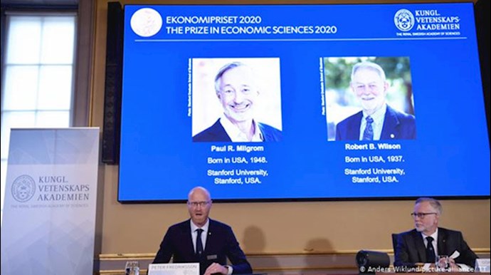 پل میلگرام و رابرت ویلسون،  برندگان جایزه نوبل اقتصاد